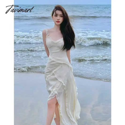 TAVIMART  -  Party Dresses Woman Sexy Dress Vestidos Coreanos Kawaii Clothes Dress Party Night Maxi Dress White Dresses Woman Birthday