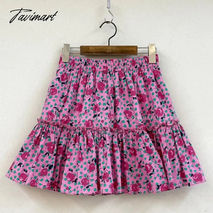 vzyzv  -  Printing Lolita Mini Skirt Womens Sexy Skirt Korean Style Teen Girls Cute High Waisted Pleated Skirt falda plisada