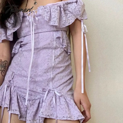 vzyzv -  Sexy Women's Dress Spring and Summer Ruffled Sleeveless One-shoulder Strap Lace Waist Dress Female Bag Hip Skirt Bodycon