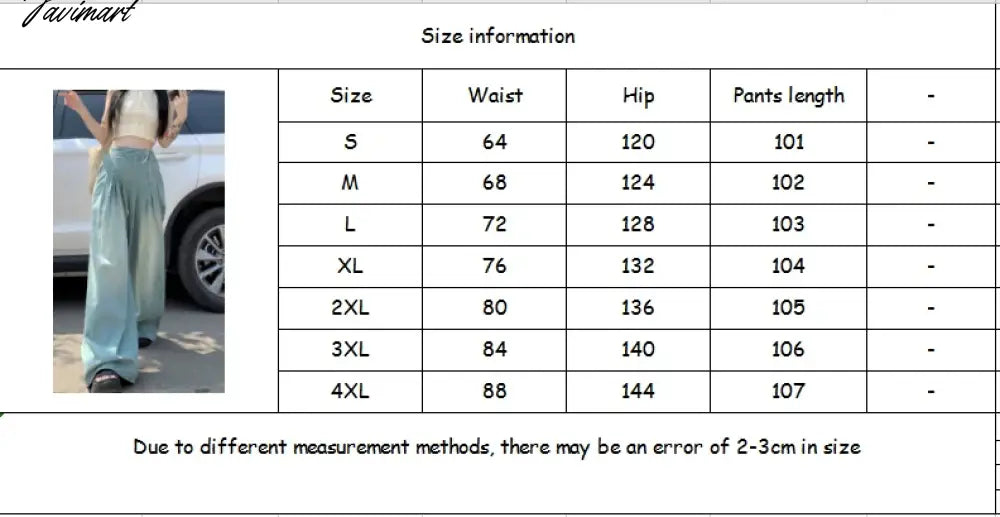 vzyzv Solid Distressed Washed Mop Jeans American Retro High-waisted Wide-leg Loose Straight-leg Pants Y2k Hot Girl Casual Trousers