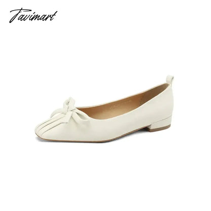 vzyzv -  Spring Women Pumps Sheepskin High Heels Pointed Toe Chunky Heel Shoes for Women Sweet Butterfly Cute Shoes Handmade Shoes