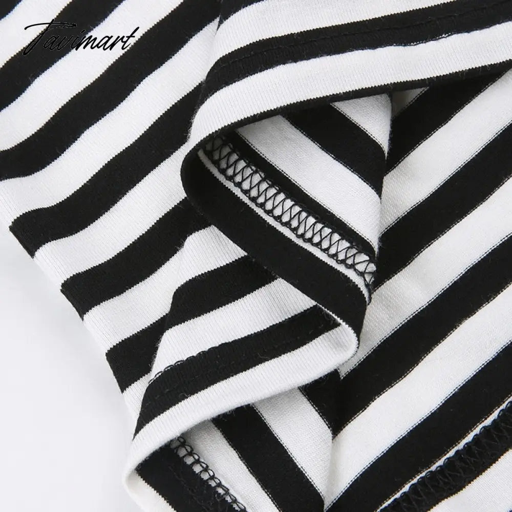 vzyzv Striped Top Blouse Tshirt Basic Long Sleeve Black And White Star Patch Print Streetwear Y2k Fashion Fall Clothes Retro Women