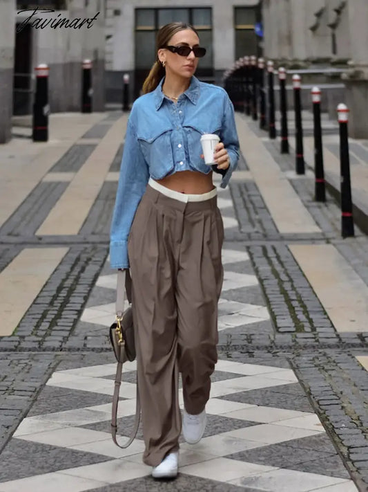 vzyzvSummer Spring Women Wig Leg Oversized Harem Pants Streetwear Patchwork High Waist Loose Fit Baggy Pants Cargo Trousers