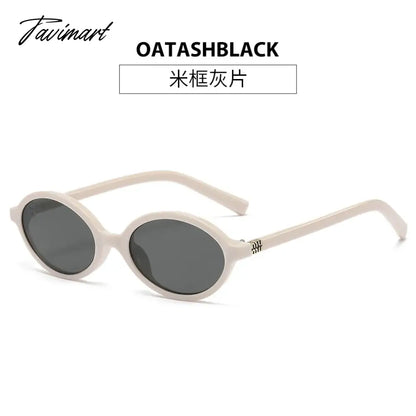 TAVIMART  -  Vintage Retro Style Sunglasses Woman Oval Shape UV400 Protection Women Glasses European American Style Male Female Sun Glass