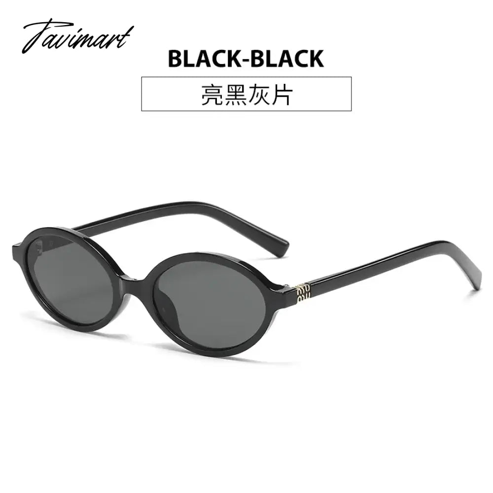 TAVIMART  -  Vintage Retro Style Sunglasses Woman Oval Shape UV400 Protection Women Glasses European American Style Male Female Sun Glass