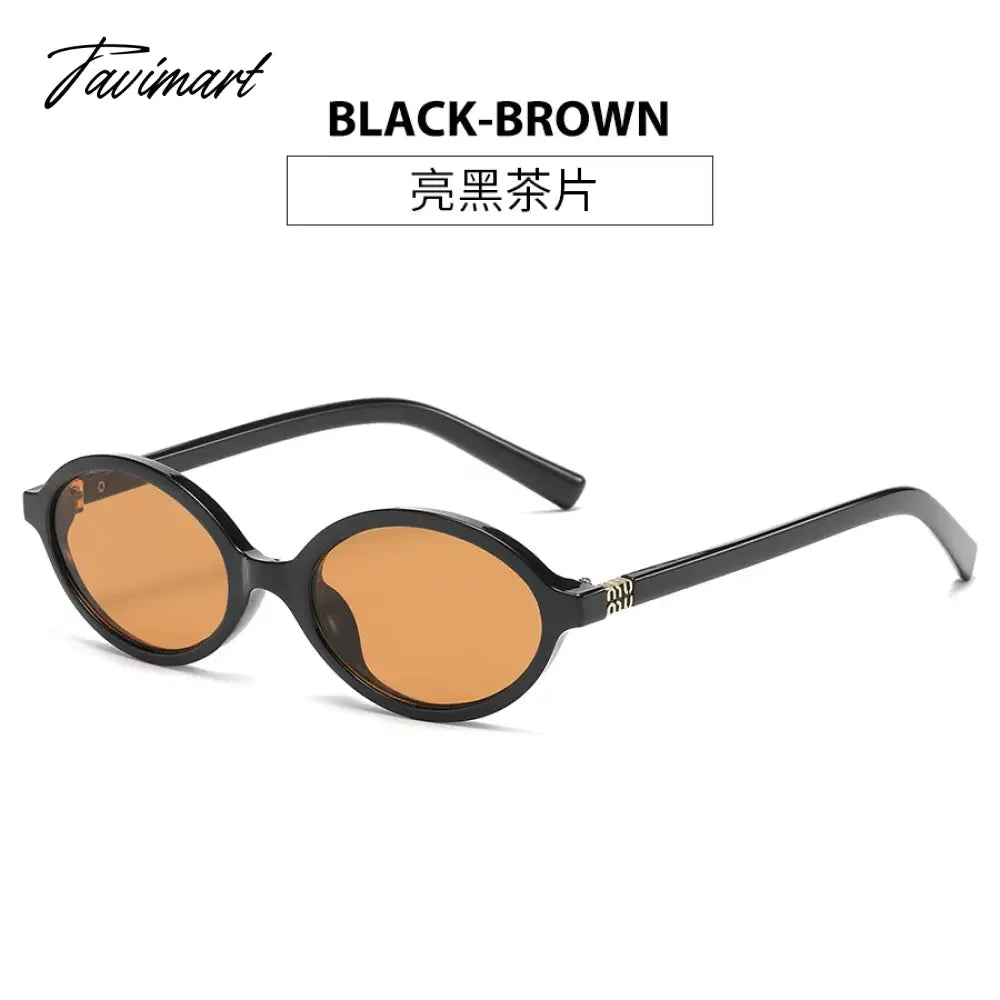 TAVIMART  -  Vintage Retro Style Sunglasses Woman Oval Shape UV400 Protection Women Glasses European American Style Male Female Sun Glass