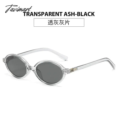 TAVIMART  -  Vintage Retro Style Sunglasses Woman Oval Shape UV400 Protection Women Glasses European American Style Male Female Sun Glass