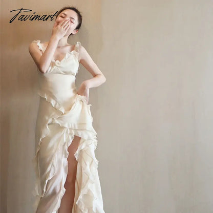 vzyzv  -  White Dresses Woman Long Dresses for Women Birthday Kawaii Clothes Vestido Sexy Fairy Costume Women  Korean Ladies Dresses