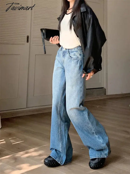 vzyzv -  Woman Streetwear Jeans Preppy Style Denim Korean Pants Trousers Pockets Sweatpants Zipper Cargo Pants Wide Leg Bell Bottoms