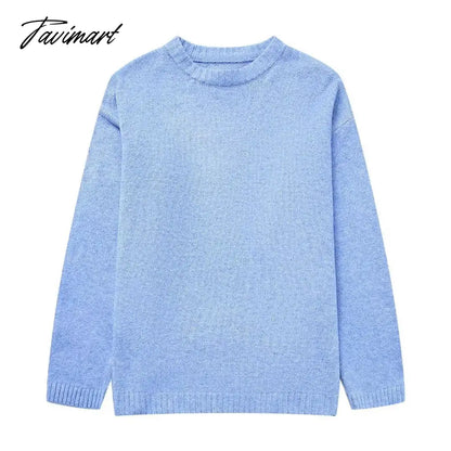 vzyzv Women's Solid O-neck Pullover Sweaters Autumn Winter Long Sleeve Knitted Jumpers Versatile Fashion Female Warm Fit Knitwear