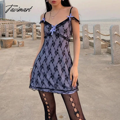 vzyzvY2K Dress New Year Dresses for Women Party Lace Up Off Shoulder Mini Dress Gothic Streewear E-Girl Christmas Clothes