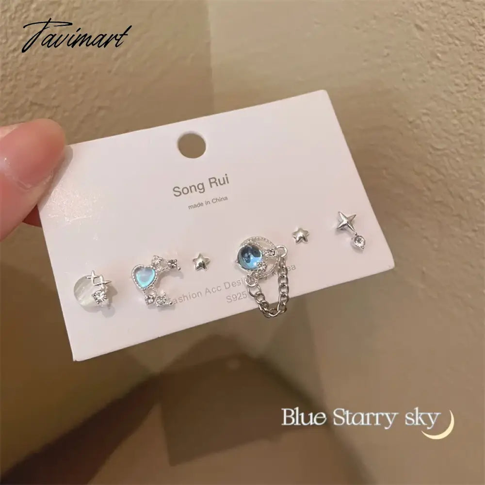 Tavimart Y2K Silver Color Star Hollow Stud Earrings Cool Sweet Ear Buckle Kpop Korean Fashion Earring Jewelry Gift brincos