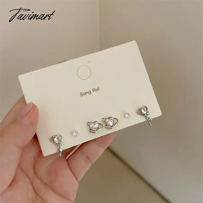 Tavimart Y2K Silver Color Star Hollow Stud Earrings Cool Sweet Ear Buckle Kpop Korean Fashion Earring Jewelry Gift brincos